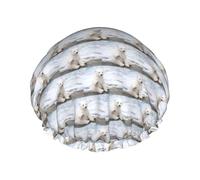 L'orso polare del bambino ha stampato i cappelli riutilizzabili della doccia, copricapo di doppio strato per la stazione termale ed il salone, grande involucro dei capelli