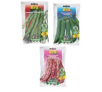 L'ORTOLANO-OFFERTA-3 BUSTE Di Semi Da Piantare-Fava, Fagiolo Rampicante Borlotto, Pisello Rampicante. Sementi Selezionate e di Alta Qualità. Buste Termosaldate.