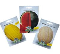 L'ORTOLANO-OFFERTA- 3 BUSTE Di Semi Da Piantare-Melone Giallo, Anguria Baby, Melone Retato degli Ortolani. Sementi Selezionate e di Alta Qualità.