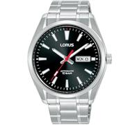 Lorus Classico quadrante automatico con giorno/data da 100 m (42,5 mm) nero a raggi di sole/acciaio inossidabile RL451BX9
