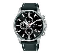 Lorus Men's Chronograph Watch with Black Leather Strap RM387HX9