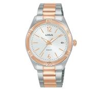 Lorus Orologio analogico al quarzo da donna con bracciale in acciaio inossidabile, Argento/Oro Rosa - RH982QX9