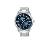 Lorus Orologio analogico al quarzo da uomo con bracciale in acciaio inossidabile, Argento/Blu - RH927RX9