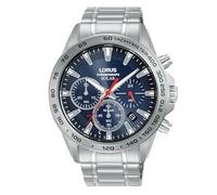 Lorus Orologio analogico al quarzo da uomo con bracciale in acciaio inossidabile, Argento/Blu - RZ503AX9