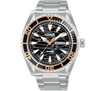 Lorus Orologio analogico al quarzo da uomo con bracciale in acciaio inossidabile, Argento/Nero - RH387AX9