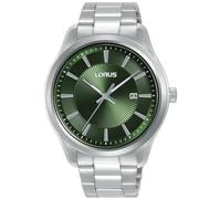 Lorus Orologio analogico al quarzo da uomo con bracciale in acciaio inossidabile, Argento/Verde - RH929RX9