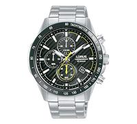 Lorus Orologio analogico al quarzo da uomo con bracciale in pelle e metallo, Argento - RM397HX9