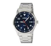 Lorus Orologio analogico al quarzo da uomo, con cinturino in metallo, RH925QX9, blu, Blu, Bracciale
