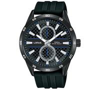 Lorus Orologio analogico da uomo al quarzo con cinturino in silicone R3A43AX9, Nero, Grigio, striscia