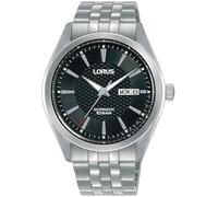 Lorus Orologio automatico analogico da uomo con bracciale in acciaio inossidabile, Argento/Nero - RL483BX9