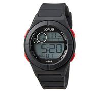 Lorus Orologio digitale al quarzo da ragazzo con cinturino in silicone, Nero - R2363NX9