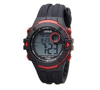 Lorus Orologio digitale al quarzo da uomo con cinturino in silicone, Nero - R232