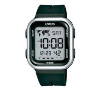 Lorus Orologio digitale al quarzo da uomo con cinturino in silicone R2351PX9, Nero, cinghia