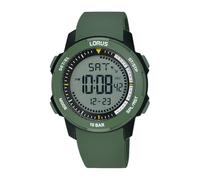 Lorus Orologio digitale al quarzo da uomo con cinturino in silicone, Verde - R2377PX9