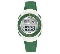 Lorus Orologio digitale al quarzo per bambini con cinturino in silicone, Verde/Bianco - R2343PX9