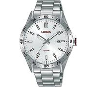 Lorus Orologio Solo Tempo RH963NX9 Unisex Nero con Cinturino Acciaio e Data