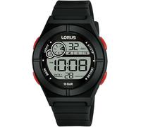 Lorus Orologio digitale al quarzo da ragazzo con cinturino in silicone, Nero - R2363NX9