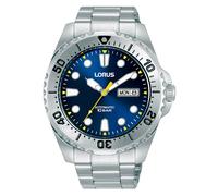Lorus Orologio automatico analogico da uomo con bracciale in acciaio inossidabile, Argento/Blu - RL473BX9