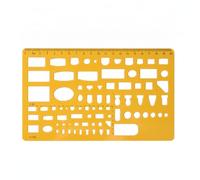 LORVVIXA Sagoma in Plastica PP | Ideale Per Disegno Tecnico, E Architettonico, Con Forme Geometriche, E Simboli Standard, Multicolore