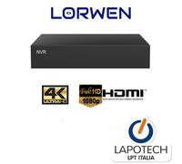 LORWEN NVR MINI 8 CH 9 CANALI LW-NVR12M9C H265 H264 HDMI 4K 12MPX PROFESSIONALE