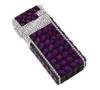 Lorxilar Portasigarette Donna Metallo Portasigarette Slim per 100mm 20 Sigarette Portasigarette Donna ChicPurple,One Size