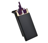 Lorxilar Portasigarette in Metallo Portasigarette Portatile Portasigarette Slim Contiene 20 100mm SigaretteBlack,One Size