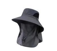 LORYEANM Cappello da sole a tesa larga con bordi arrotondati | Cappello da pescatore per arrampicata all'aperto con corda per il collo, cappello da sole a tesa grande