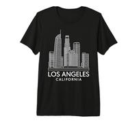 Los Angeles, architettura, Orizzonte, Città, grattacieli, edifici Maglietta Premium