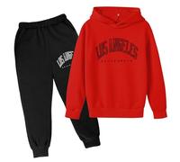 Los Angeles California Due Pezzi Autunno Abiti per Ragazze Bambini 2 Pezzi Felpa con Cappuccio Set di Tuta per Bambini Set Tuta Grafica Attiva Felpa Con Cappuccio Pantaloni Della Tuta Set Lettera