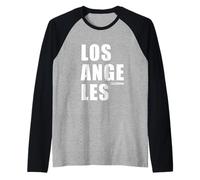 Los Angeles California Palms, Floral Los Angeles Paradise Maglia con Maniche Raglan