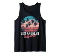 Los Angeles California Trees Retro Summer Vacation Uomini Donne Canotta