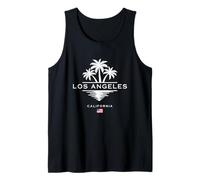Los Angeles California USA Bandiera americana Palme Canotta