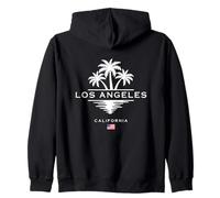Los Angeles California USA Bandiera americana Palme Felpa con Cappuccio