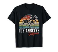 Los Angeles California USA Bandiera americana Palme Maglietta