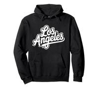 Los Angeles California USA Cool Vintage Cursive Tipografia Felpa con Cappuccio