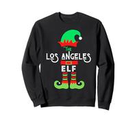 Los Angeles Elf Funny LA Ugly Christmas Maglioni Uomo Donna Felpa