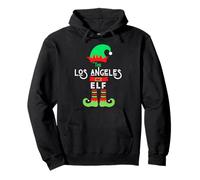 Los Angeles Elf Funny LA Ugly Christmas Maglioni Uomo Donna Felpa con Cappuccio
