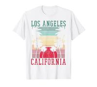 Los Angeles LA California America Vintage Souvenir Maglietta, Uomo, Bianco, S
