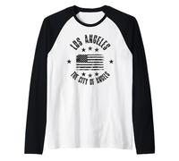 Los Angeles La Città degli Angeli Souvenir LA Maglia con Maniche Raglan