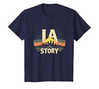 Los Angeles, la, Storia, Orizzonte Stellato, Paesaggio Urbano Maglietta, Bambini, Navy, 12 Anni