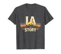 Los Angeles, la, Storia, Orizzonte Stellato, Paesaggio Urbano Maglietta, Uomo, Grigio Scuro, L