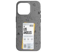 LOS ANGELES LAX Boarding Pass Air Flight Ticket City Plane Custodia per iPhone 16 Pro