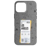 LOS ANGELES LAX Boarding Pass Air Flight Ticket City Plane Custodia per iPhone 16 Pro Max