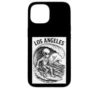Los Angeles Surfing Divertente Alien Surfer UFO Beach Surf Custodia per iPhone 15