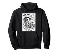 Los Angeles Surfing Divertente Alien Surfer UFO Beach Surf Felpa con Cappuccio