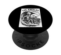 Los Angeles Surfing Divertente Alien Surfer UFO Beach Surf PopSockets PopGrip Adesivo