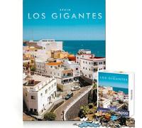 Los Gigantes Tenerife Puzzle da 1000 pezzi per adolescenti,stimolante per la memoria,per un divertimento rilassante,con chiusura a scatto,regalo perfetto (50x75cm)
