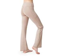 LOS OJOS Bootcut Leggings, Beige, M Donna