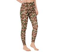 LOS OJOS Leggings Camo Donna, Castagna Cachi, XL