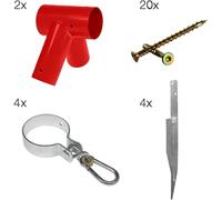 Losa Legnami Kit Altalena doppia palo tondo per bambini seggiolino non compreso